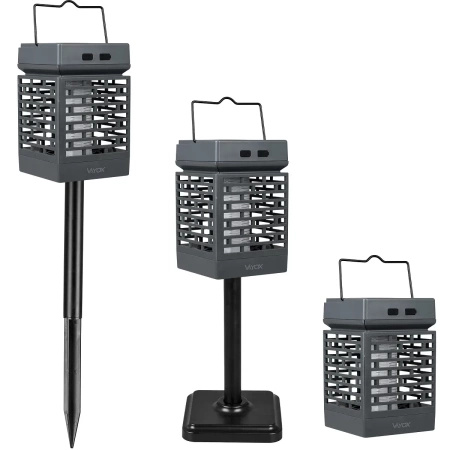 Elektrische UV-Solar-Insektizid-Falle Laterne 2in1 5W für Fliegen Mücken Insekten VAYOX