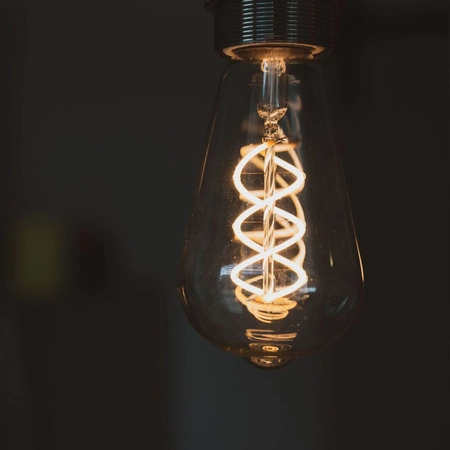 LED Lampen E27 ST64 Edison 4W 100lm 1800K Warm 360° FILAMENT Rauch Dimmbar Videx