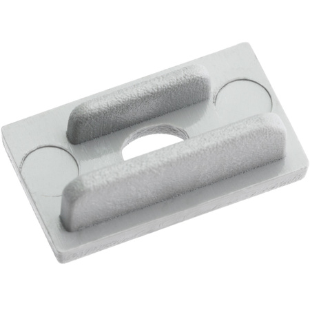 Endkappe für Aufputzprofil KM35, mit Loch Kunststoff Grau LUMILED