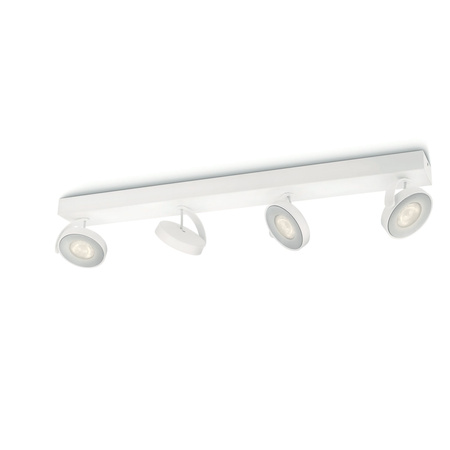 LED Deckenleuchte 4x 4.5W 2700K Dimmbar CLOCKWORK Moving White PHILIPS