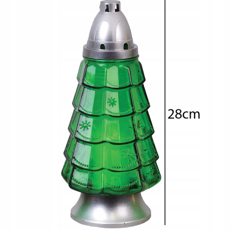 6x Weihnachtsbaumkerzen aus Glas mit 40-Stunden-Einsatz für ein 28 cm großes Grab