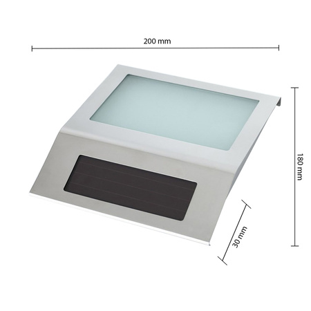 LED Solar Gartenlampe Beleuchtete Hausnummer Wandleuchte 6000K IP65 Sensor Silber