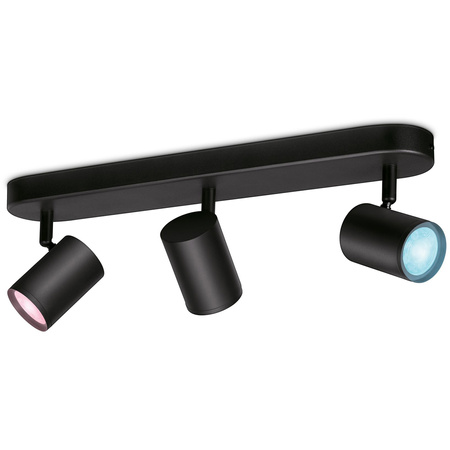 LED-Deckenleuchte SPOT rail Schwarz 3x 5W WHITE + RGB SMART WiFi WiZ