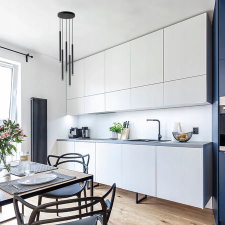 PIERO Decke Pendelleuchte 5xG9 Verstellbar Schwarz Rund MASTERLED