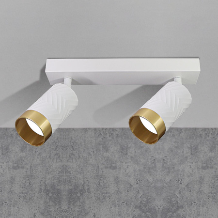 LED Decken-/Wandleuchte 2 x GU10 ARRAS Weiß GOLDLUX (Polux)