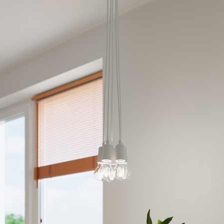 DIEGO LED-Deckenleuchte 3xE27 hängend weiß SOLLUX