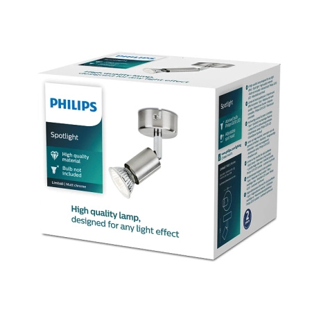 Deckenleuchte LIMBALI GU10 Wandleuchte Satinierter beweglicher Reflektor PHILIPS