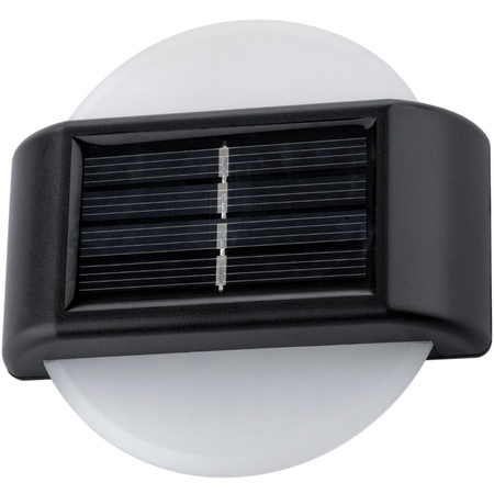 Set mit 2x Solar Garten Lampe LED Fassade Wandlampe Top Down Kreisförmige Leuchte