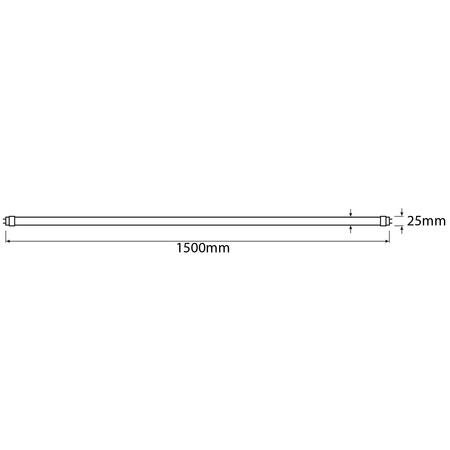 LED Leuchtstofflampe G13, Leuchtstoffröhre T8 25W 2750lm 4000K 160° 150cm neutral LUMILED
