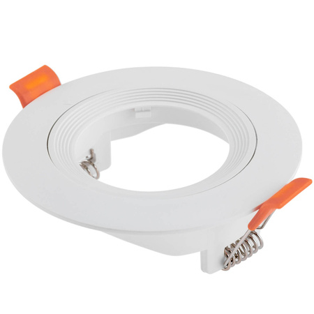 Set Halogen-Einbauleuchte VENTUS Weiß Rund + LED-Leuchtmittel GU10 6W Warm 120° Lumiled