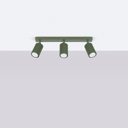 Tuba Spot Reflektor-Deckenleuchte 3x GU10 Olive Carbon Deep Space SL.1619 Sollux