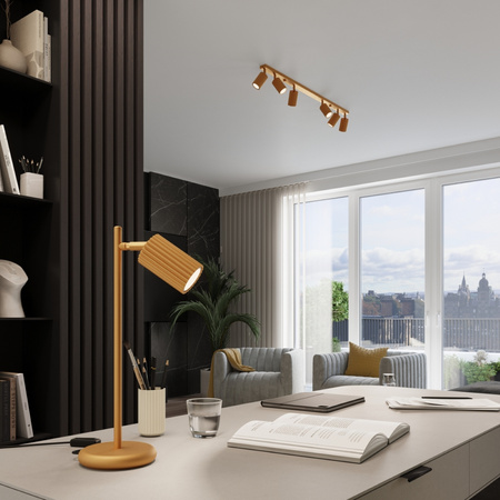 Schreibtisch Stehend Nacht Tischlampe GU10 Gold Carbon Deep Space SL.1567 Sollux