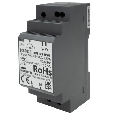 LED-Hutschienen-Netzteil Premium Line 12V 30W Ecolight