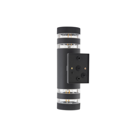 Gartenlampe Erhöhte Wandleuchte SIERRA II 4422 2xE27 IP54 Oben Unten Schwarz Nowodvorski