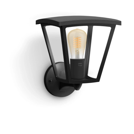 INARA E27 IP44 LED-Fassadenlaterne Gartenlampe Schwarz PHILIPS HUE