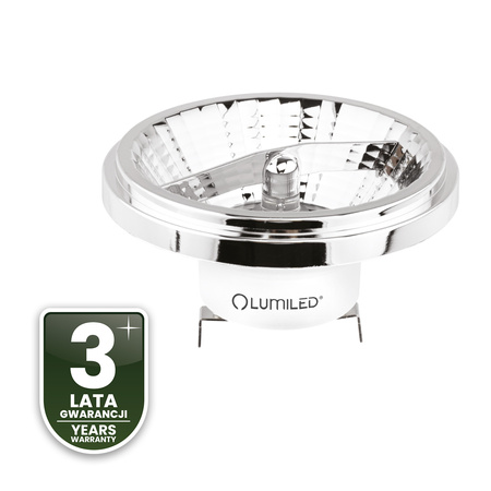 LED Lampen G53 AR111 10W = 75W 1055lm 4000K Neutral 24° 12V AC/DC Silber LUMILED