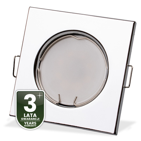 6x PAVO Chromblech MR16 GU10 LUMILED quadratische Halogeneinbauleuchte