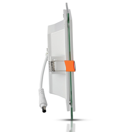 LED-Einbaupanel 18W 3000K Glas Quadrat FLICKER FREE VT-1881G V-TAC