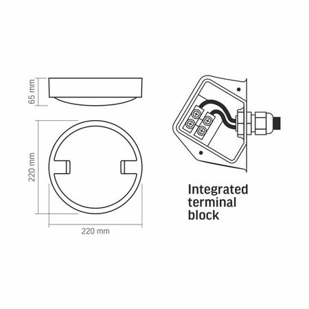 Gartenlampe Elevation Wandleuchte LED PLAFON 18W 5000K INGA VIDEX