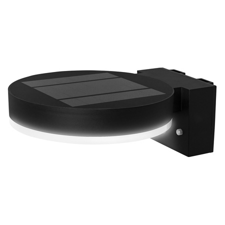 Solar-Gartenwandleuchte LED-Fassadenleuchte 6W Schwarz Rund ENDURA STYLE LEDVANCE