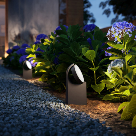 LED-Gartenleuchte für den Außenbereich MIMOZA myGarden 7W 2700K IP44 Anthrazit PHILIPS