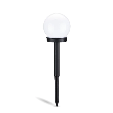 Solar-LED-Lampe, Solar Gartenleuchte 10cm Kugelleuchte Weiße ATRIS LUMILED