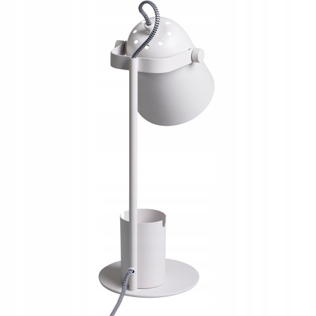 Schulnachttisch-Schreibtischlampe + Organizer Raibo E27 5W Weiß KANLUX