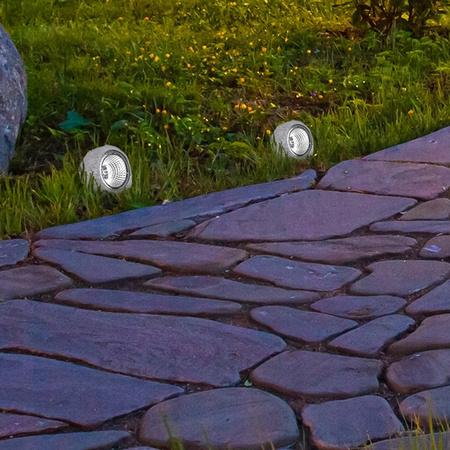 Solar LED Garten Stein 6500K Außen Dämmerungssensor