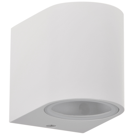 Garten-Wandleuchte mit LED 1x GU10 BOSTON GOLDLUX (Polux) ALUMINIUM Weiß oval