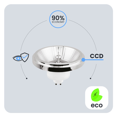 LED Lampen GU10 ES111 10W = 75W 1055lm 3000K Warm 38° LUMILED
