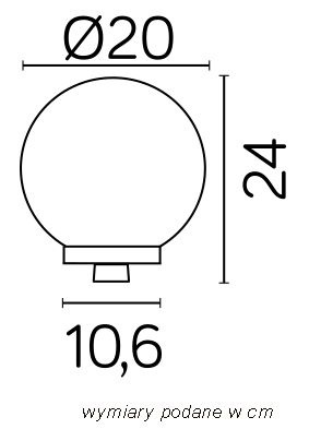 Außengartenlampe LED Kugel Classic G 200 Z 35 E27 IP43 24cm Su-Ma