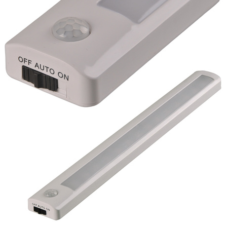 LED-Möbel-Unterbauleuchte mit Bewegungssensor 140lm Selbstklebend Batterie Weiß GOLDLUX (Polux)