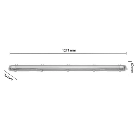 Flammenhemmende T8 IP65 Transparent 120cm Masterled