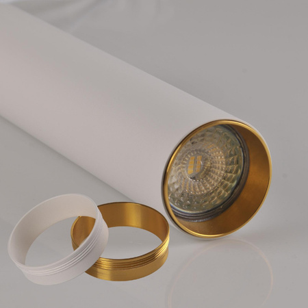 Beleuchtung Stromschienenset 1m + 3x MARIBEL GU10 Weiß + Gold