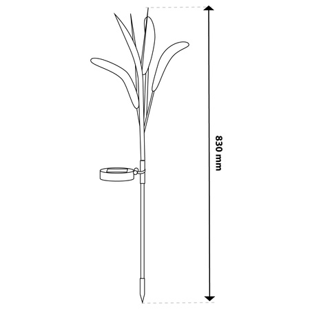 LED-Solar-Gartenlampe für den Außenbereich Dekoratives Gras 3000K IP44