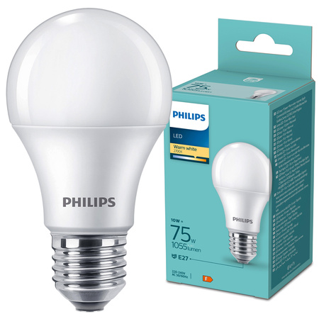 LED Lampen E27 A60 10W = 75W 1055lm 2700K Warm PHILIPS