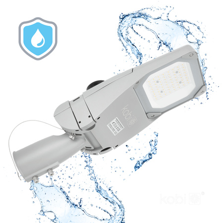 LED Industrie Straßenlampe 35W 5950lm 4000K Neutral IP66 IK09 Grau Master Street Kobi