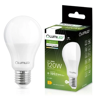 LED Lampen E27, Glühbirne A65 15W = 120W 2000lm 260° 4000K neutral LUMILED