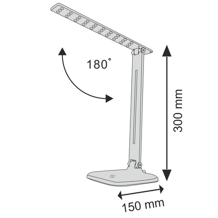 Jowi Y1096 Schultischlampe warmschwarze 9W GOLDLUX (Polux) Schreibtischlampe