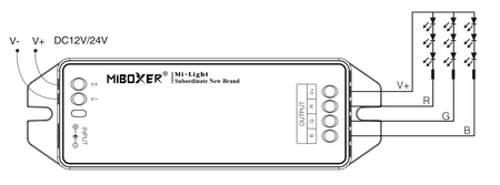 Controller RGB-LED-Streifen-Controller 12/24V 12A Mi-Light Wi-Fi - FUT037M