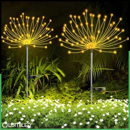 Solar-LED-Lampe, Solar Gartenleuchten dekorativ Dandelion-Design 3000K 80cm LOTUS LUMILED