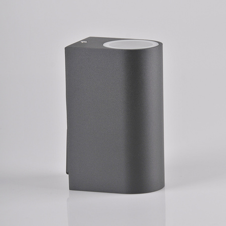 Außenwandleuchte oben unten mit LED 2x GU10 BOSTON GOLDLUX (Polux) ALUMINIUM GRAY oval