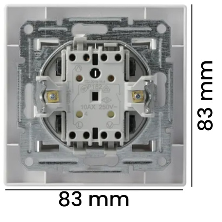Rolloschalter mit Rahmen doppelt Asfora weiß