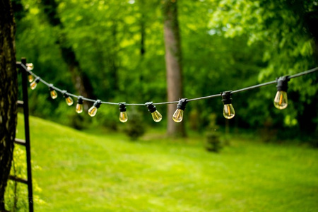 Garten Girlande Outdoor-Lichterkette 10m 10x E27 Glühbirnen 1.3W 2200K NARCI Lumiled