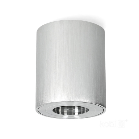 Aufbauleuchte HALOGEN Wasserdicht Aluminium SPOT TUBE 95mm IP44 Chrom AQUARIUS RUND Kobi