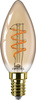 LED-Kerzenlampe E14 B35 3W = 25W 250lm 2200K warmes Filament bernsteinfarben PHILIPS dimmbar