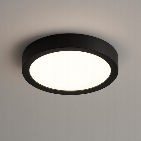 Deckenaufbauleuchte LED-Panel 24W 4000K Schwarz rund Proma LVT