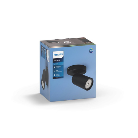 LED PONGEE GU10 Deckenleuchte GU10 Reflektor bewegliche Leuchte Schwarz PHILIPS