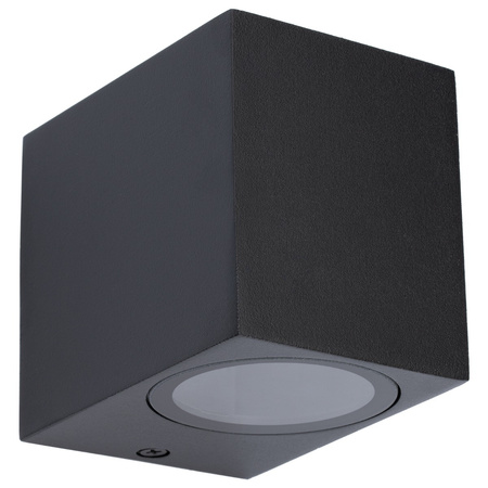 Wandleuchte Außen GU10, Garten-Wandleuchte Schwarz Quadratisch ALLIUM LUMILED