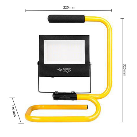 Tragbarer LED Fluterstrahler auf einem Stativ HANDLE 50W 4500K